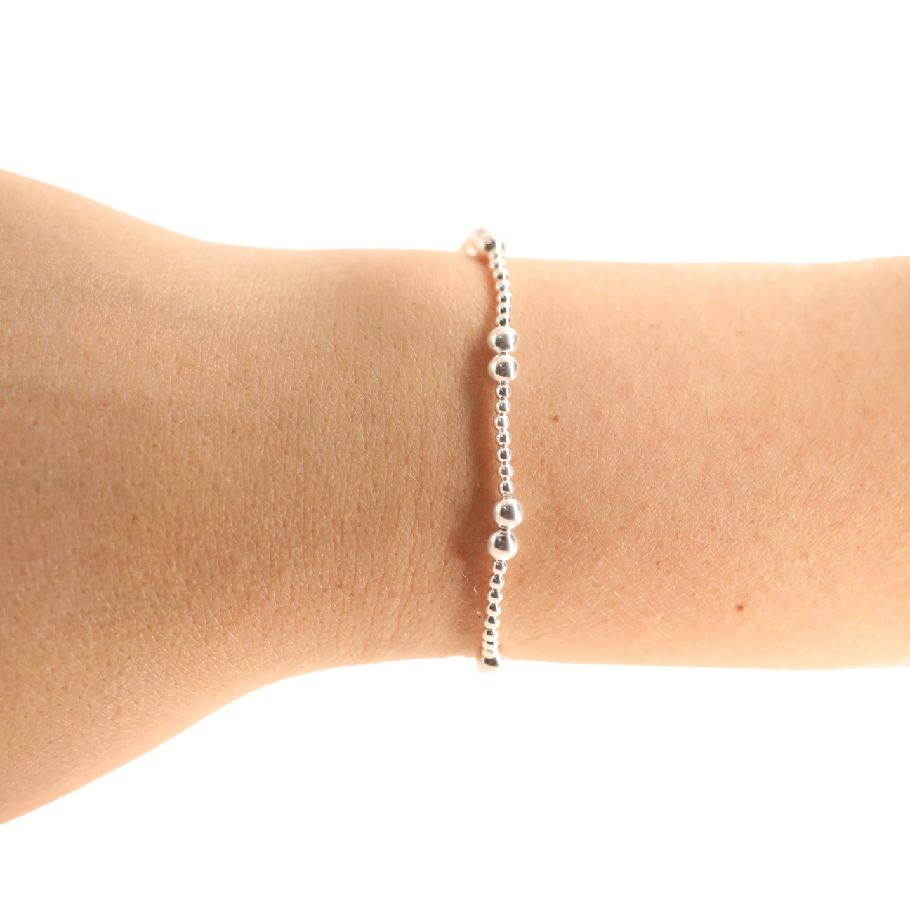 Beaded Blondes Leah Beaded Bracelet - Silver
