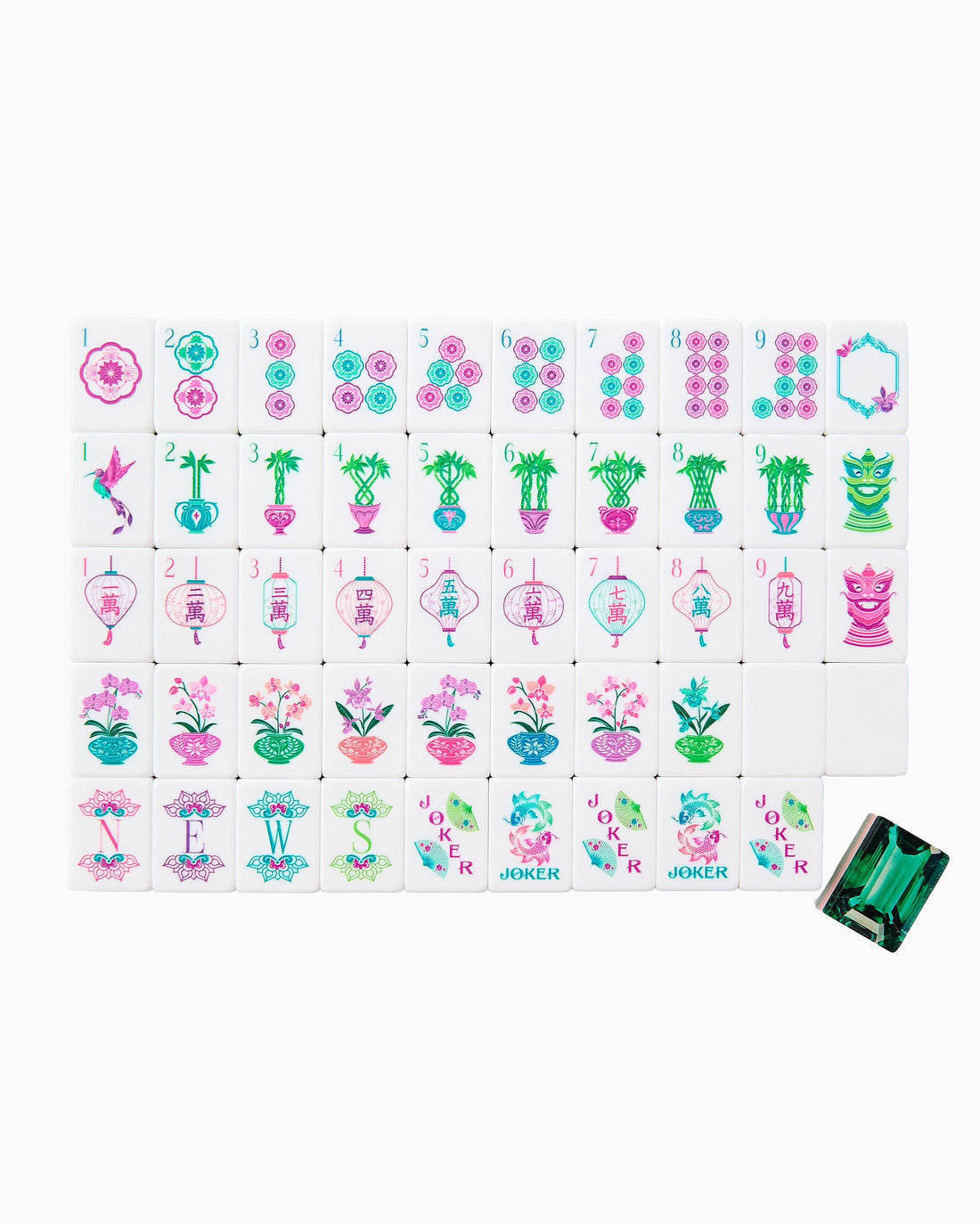 Emerald Mahjong Tiles