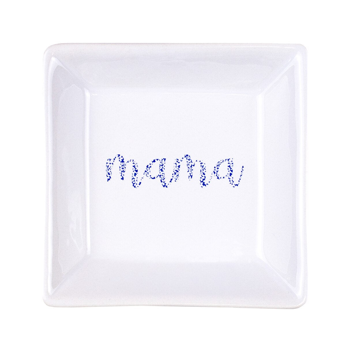 FINAL SALE Ditsy Floral Mama Trinket Dish-White/Ultramarine