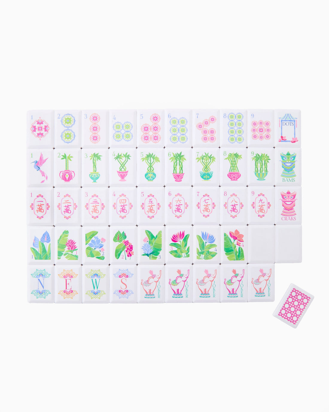 Poppy Debutante Mahjong Tile Set