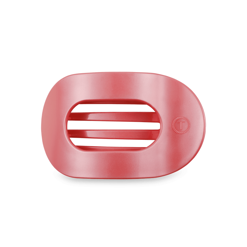 Teleties Medium Flat Round Clip - Calming Coral
