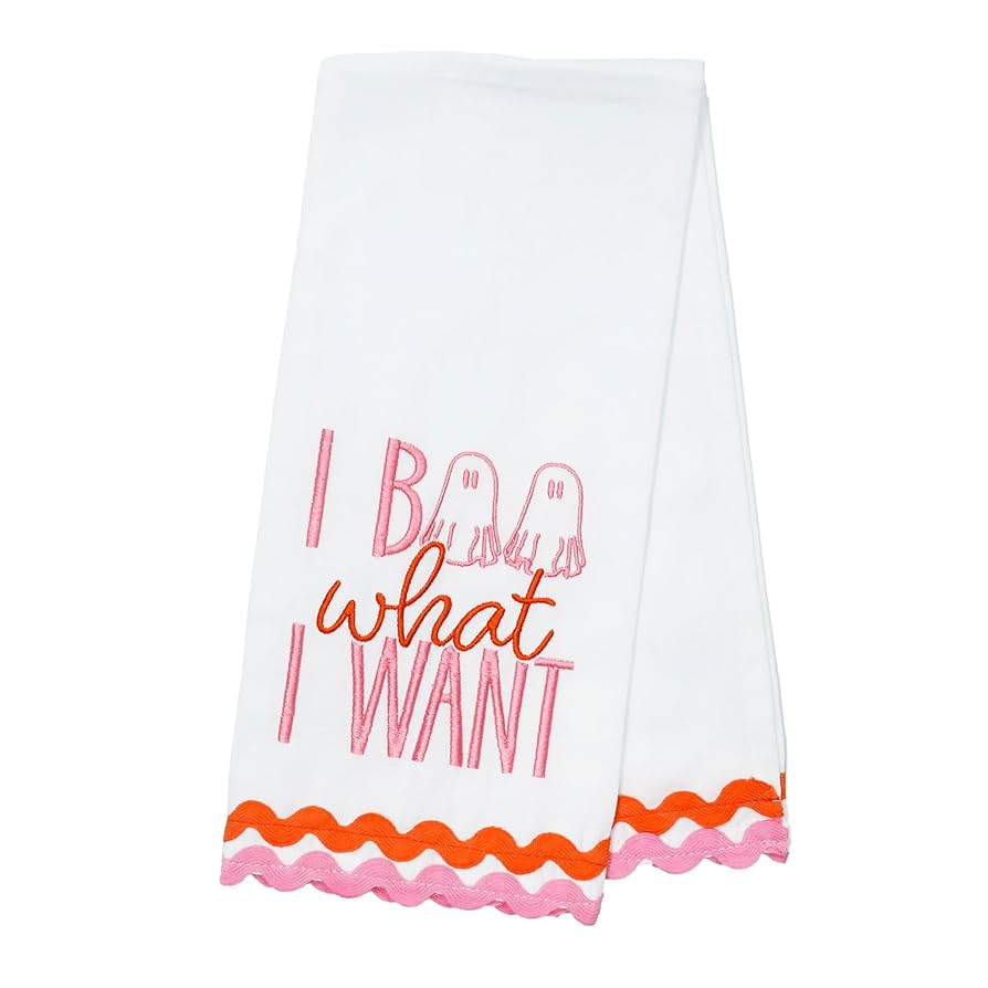 Mary Square Tee Towel I Boo What I Want