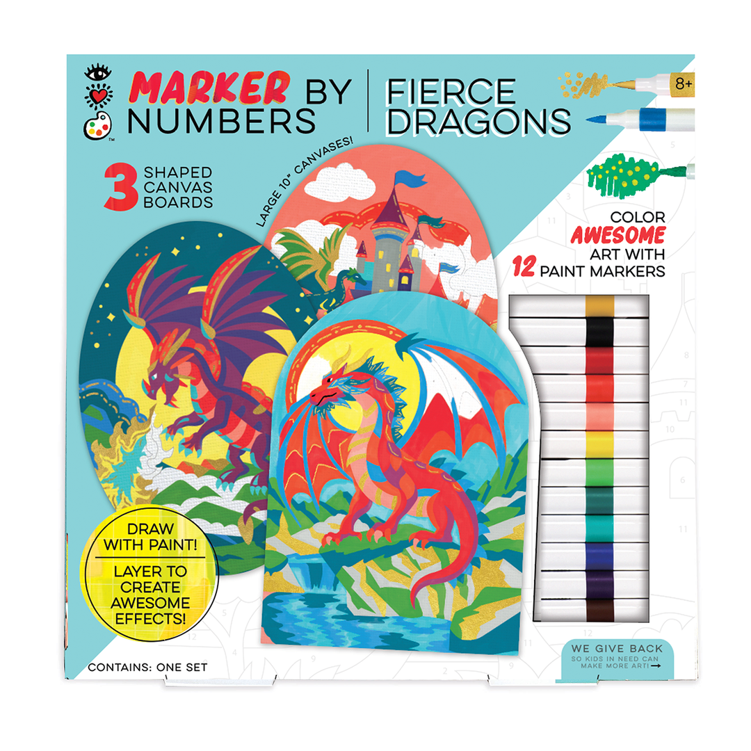 Marker By Numbers - Fierce Dragons