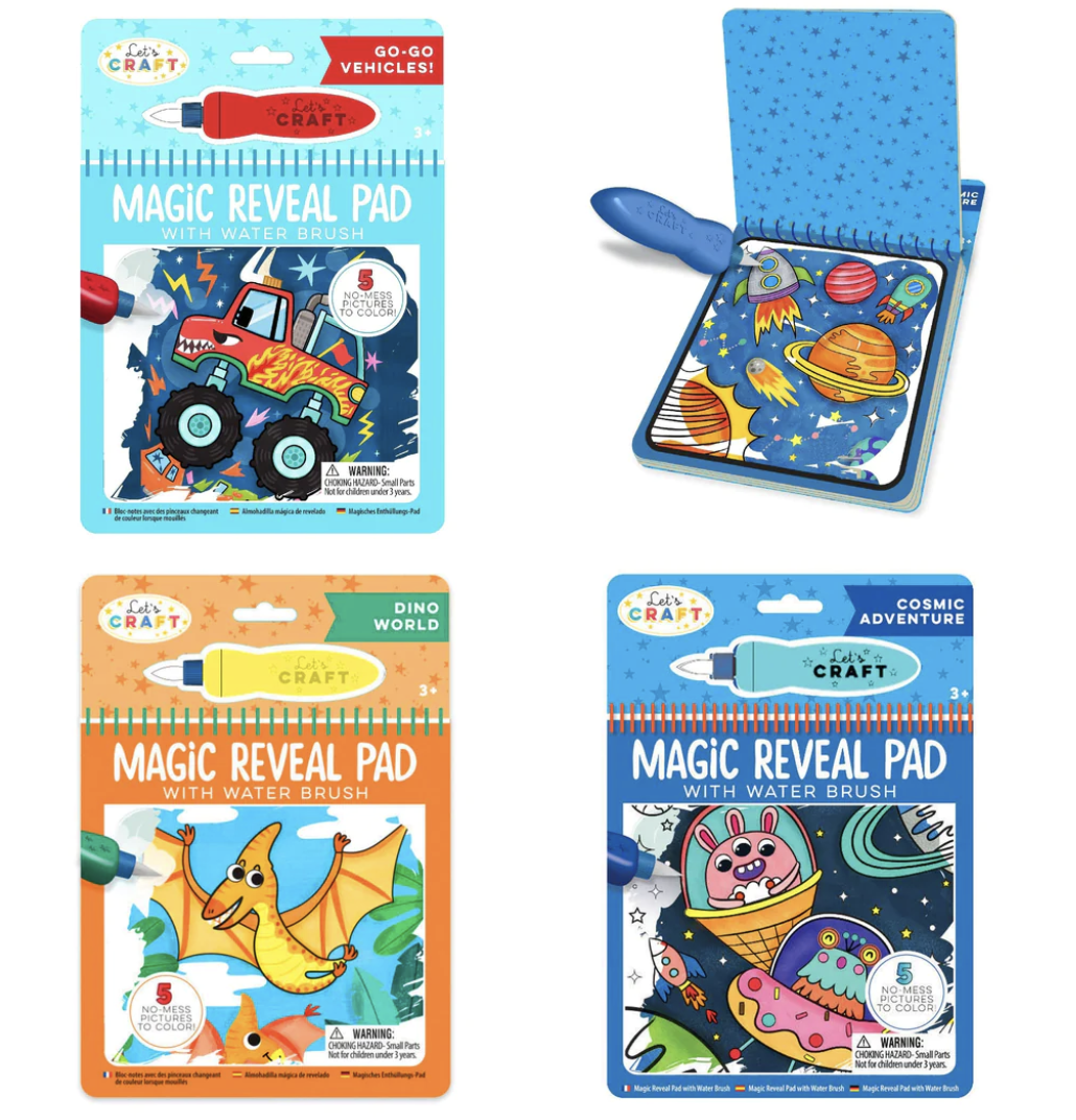 Magic Reveal Pad with Water Brush - Space Assortment