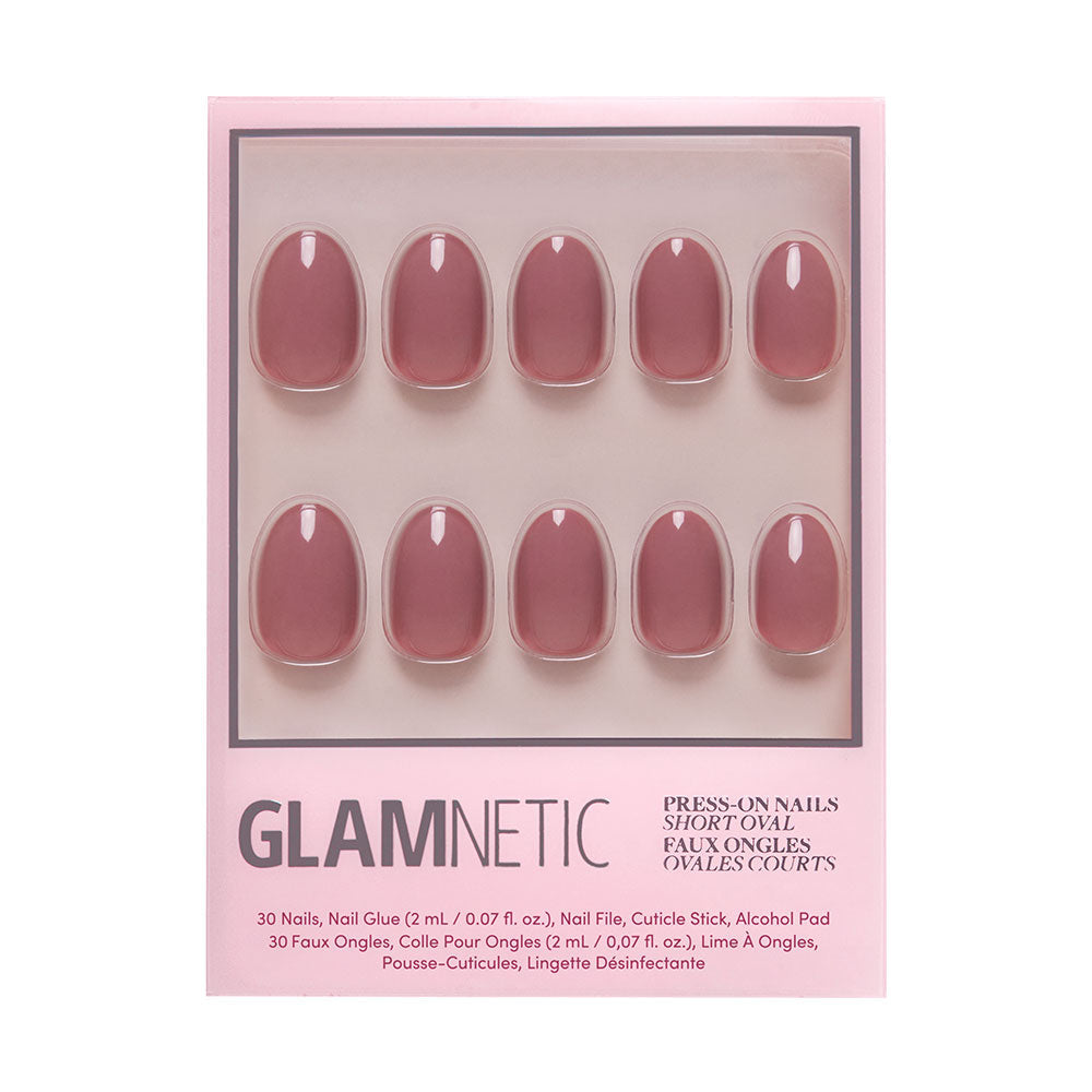 Glamnetic Fall Mauve Press-On Nails | Fall Solids | Short Oval
