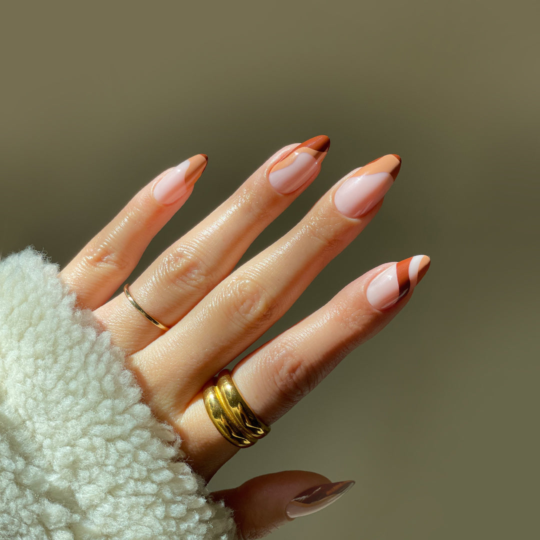Glamnetic Boogie Brown Press-On Nails | Fall | Medium Almond