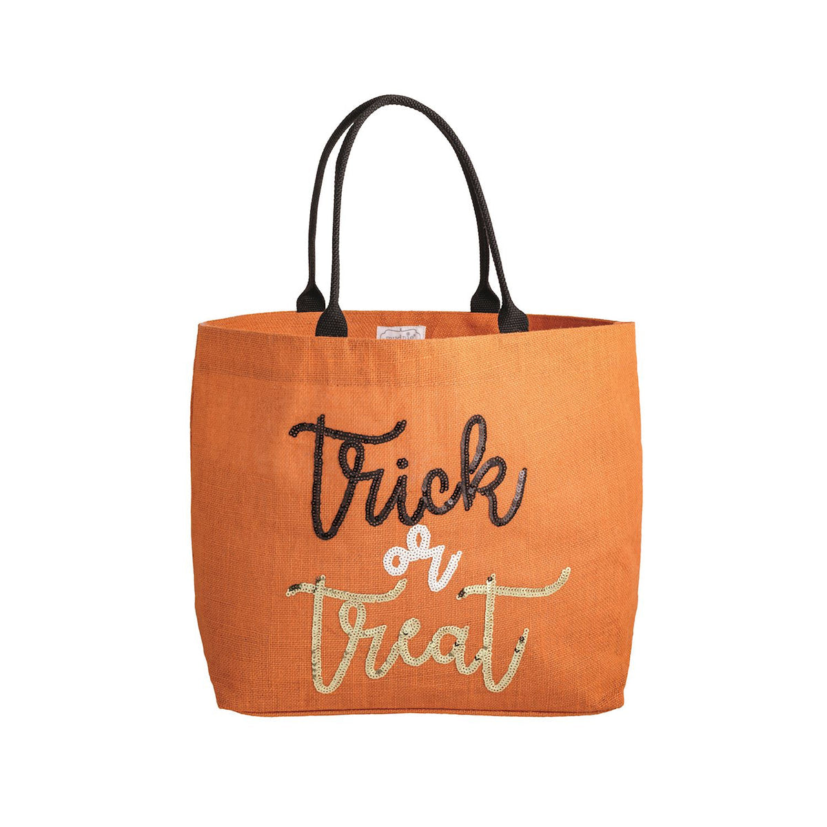 FINAL SALE Halloween Sparkle Tote - Orange