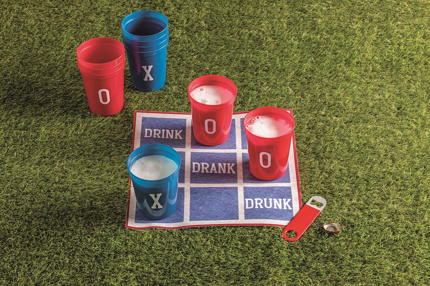 Flip Cup Tic-Tac-Toe