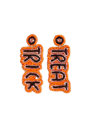 Mud Pie Halloween Beaded Earrings - Trick or Treat