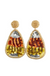 Mud Pie Halloween Beaded Earrings - Candy Corn