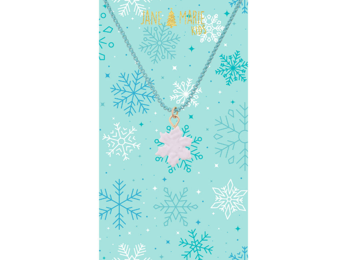 Kids Polymer Christmas Necklace - Snowflake