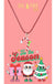 Kids Polymer Christmas Necklace - Candy Cane