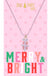 Kids Polymer Christmas Necklace - Pink Present 