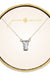 Jane Marie Crystal Trapezoid Necklace - Cool Grey