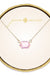 Jane Marie Elongated Pink Hexagon Crystal Necklace