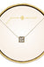 Jane Marie Small Square Clear Crystal Necklace