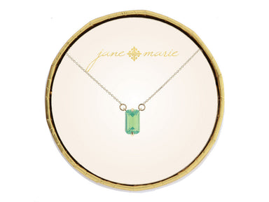 Jane Marie Mint Emerald Crystal Necklace