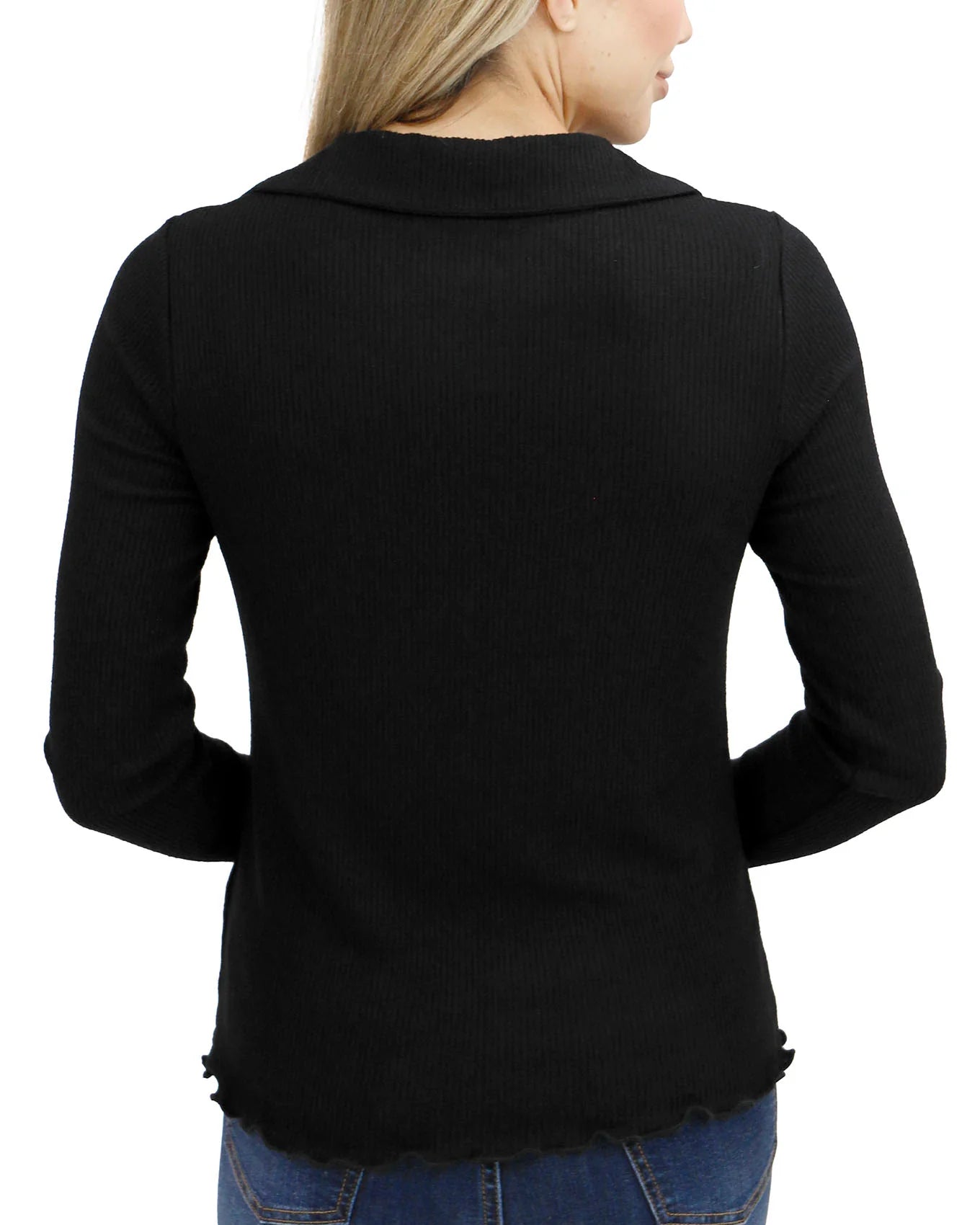 Grace & Lace Macy Day Ribbed Top - Black
