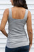 Grace & Lace Micro Ribbed Square Neck Perfect Fit Tank - Heathered Grey