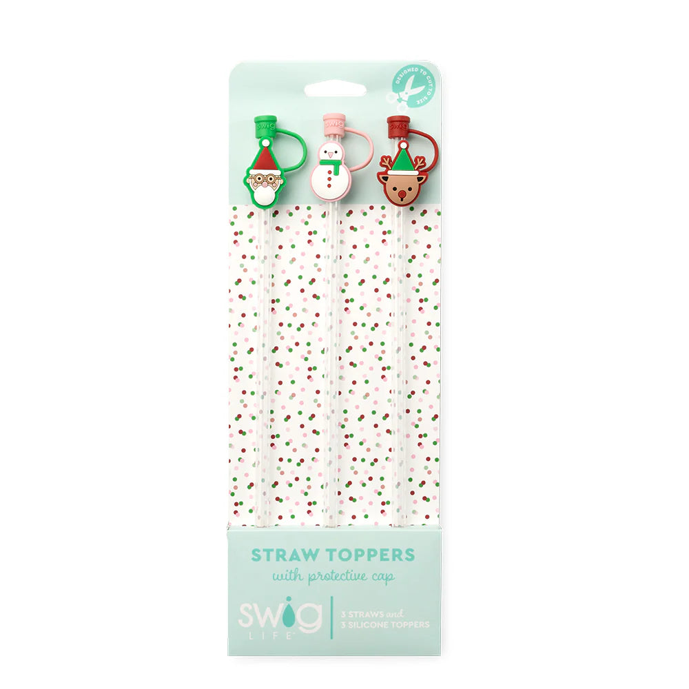 Swig Reusable Straw Toppers - Christmas Crew