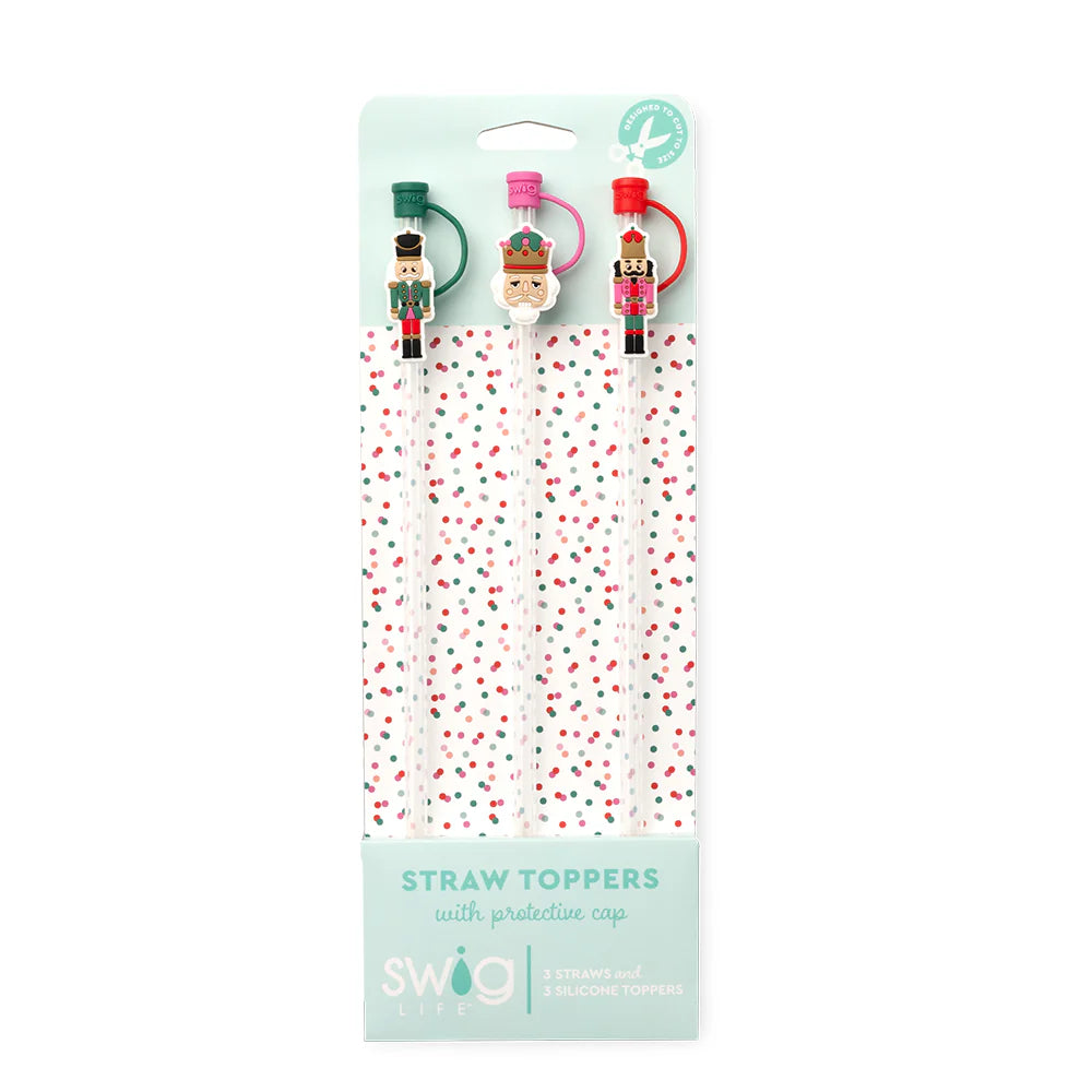 Swig Reusable Straw Toppers - Classic Nutcracker