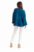 Mud Pie Orleans Flounce Top - Blue, long sleeve, tiered, v-neck, flowy