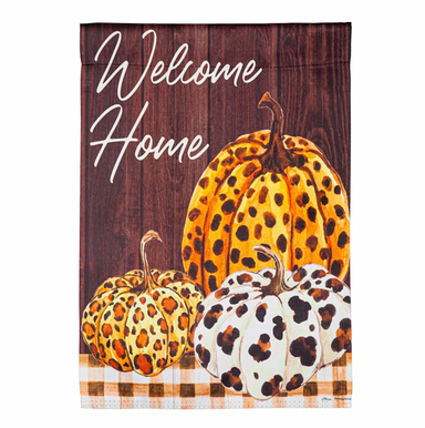 Evergreen Garden Flags - Boho Brown Pumpkins