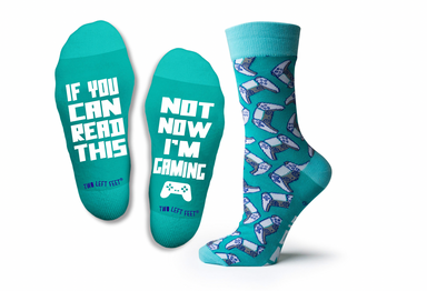 Two Left Feet Not Now I'm Gaming Socks