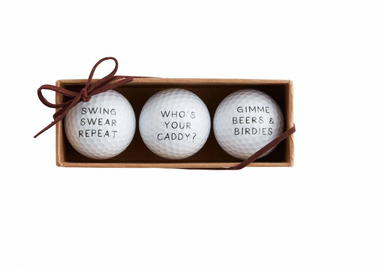 Mud Pie Who’s Your Caddy Golf Ball Set