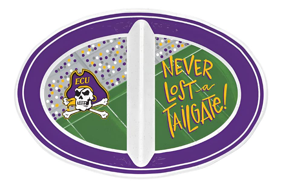 Magnolia Lane ECU 2-Section Melamine Tray - Never Lost A Tailgate