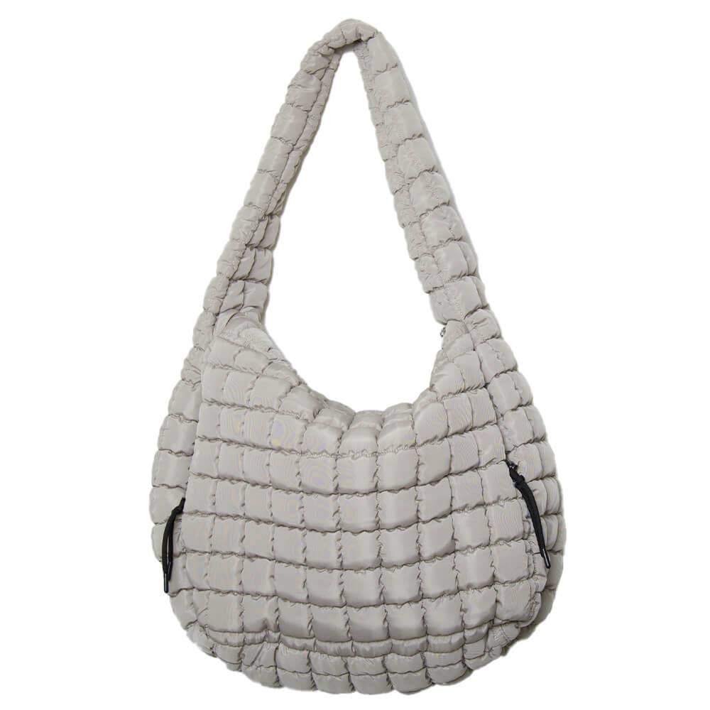 Katydid Quilted Hobo Tote Bag - Sand