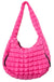 Katydid Quilted Hobo Tote Bag - Hot Pink