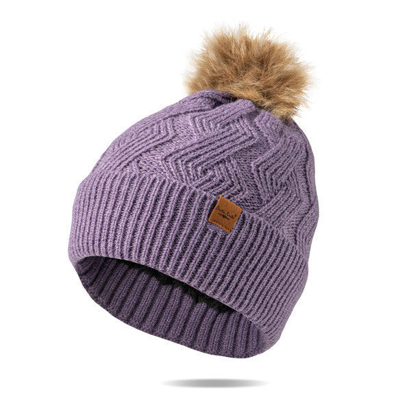 Britt's Knits Mainstay Pom Hat - Purple