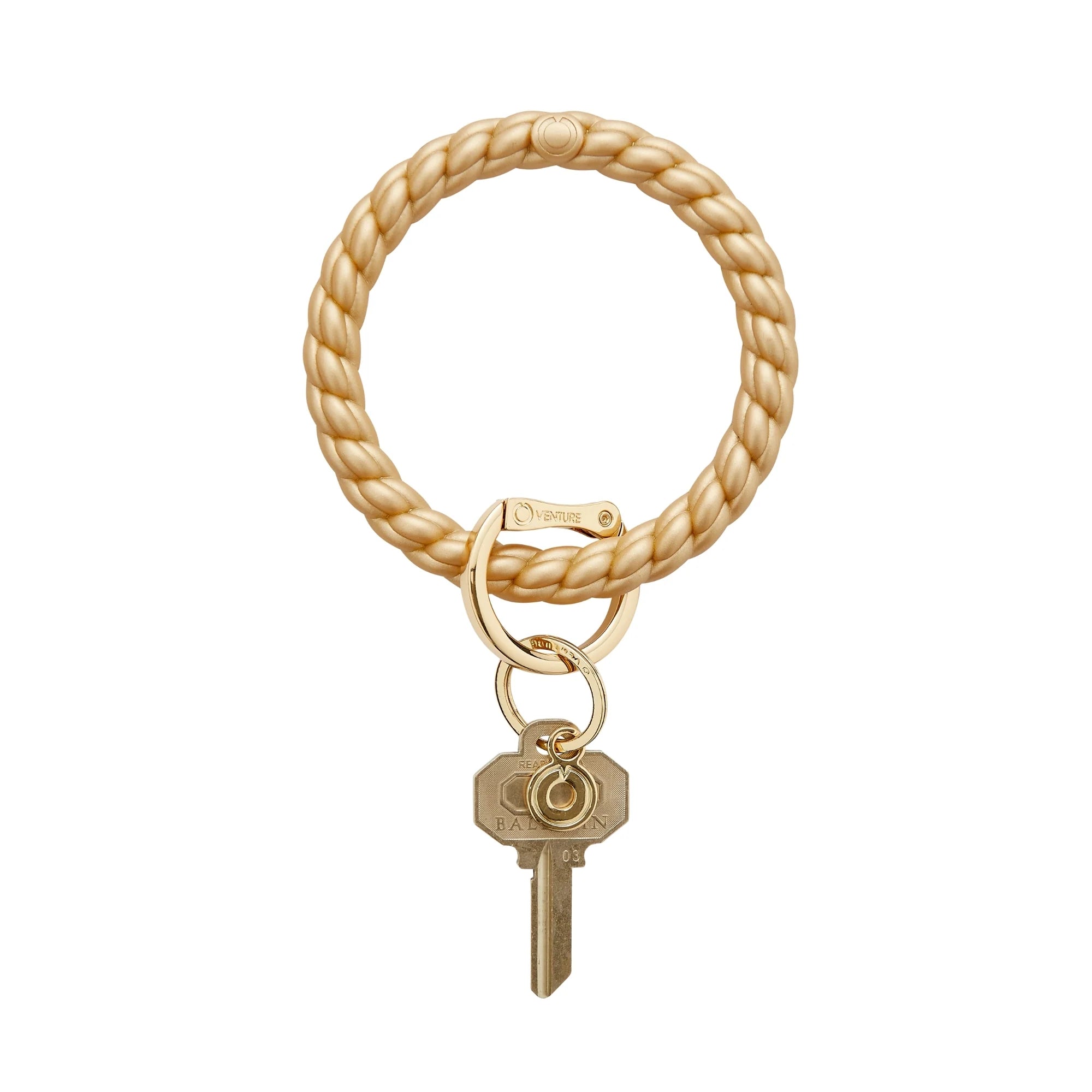 O-Venture - Silicone O-Key Ring- Braided Gold