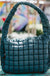 Katydid Quilted Hobo Tote Bag - Forest Green