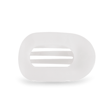 Teleties Medium Flat Round Clip - Coconut White