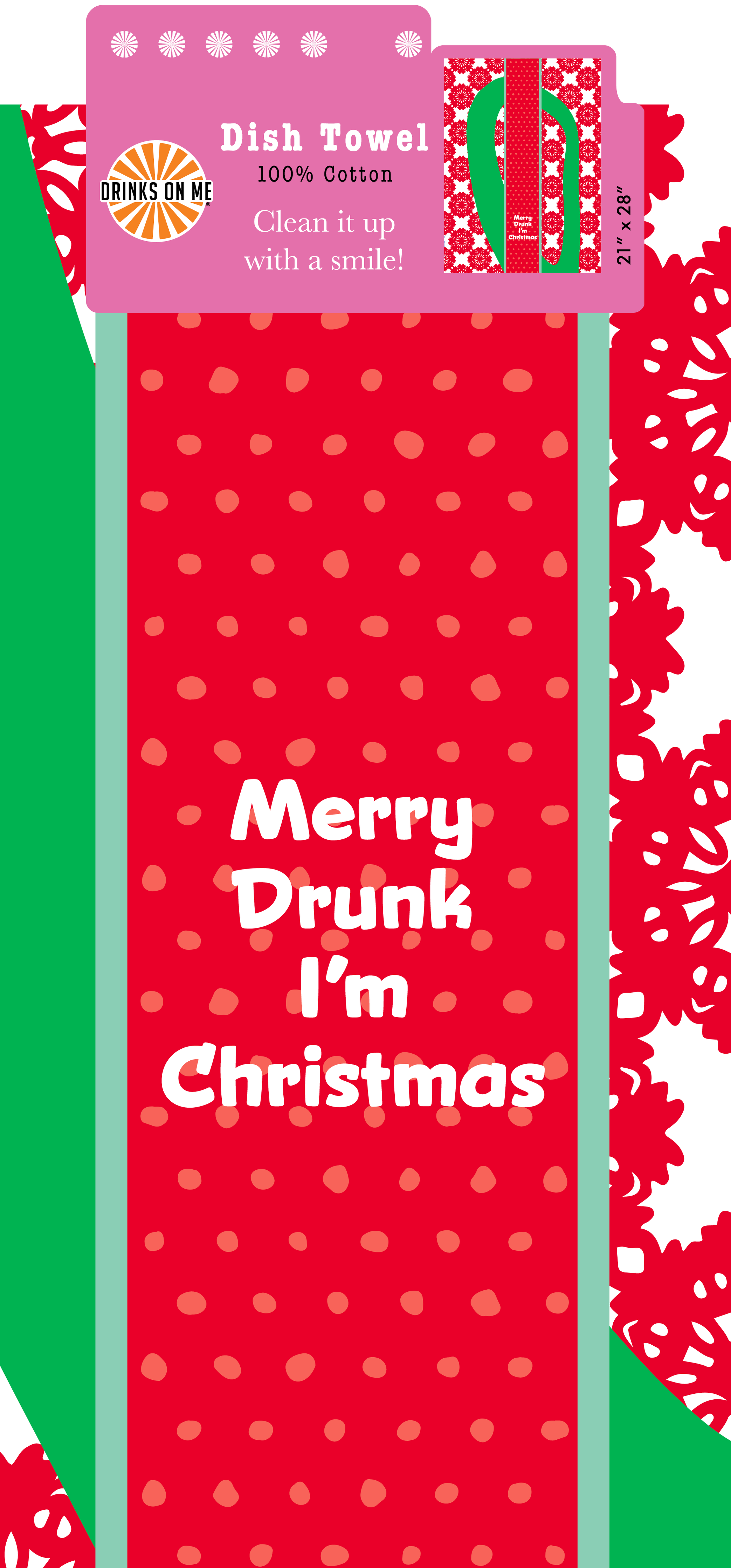 Christmas Merry Drunk Dish Towel