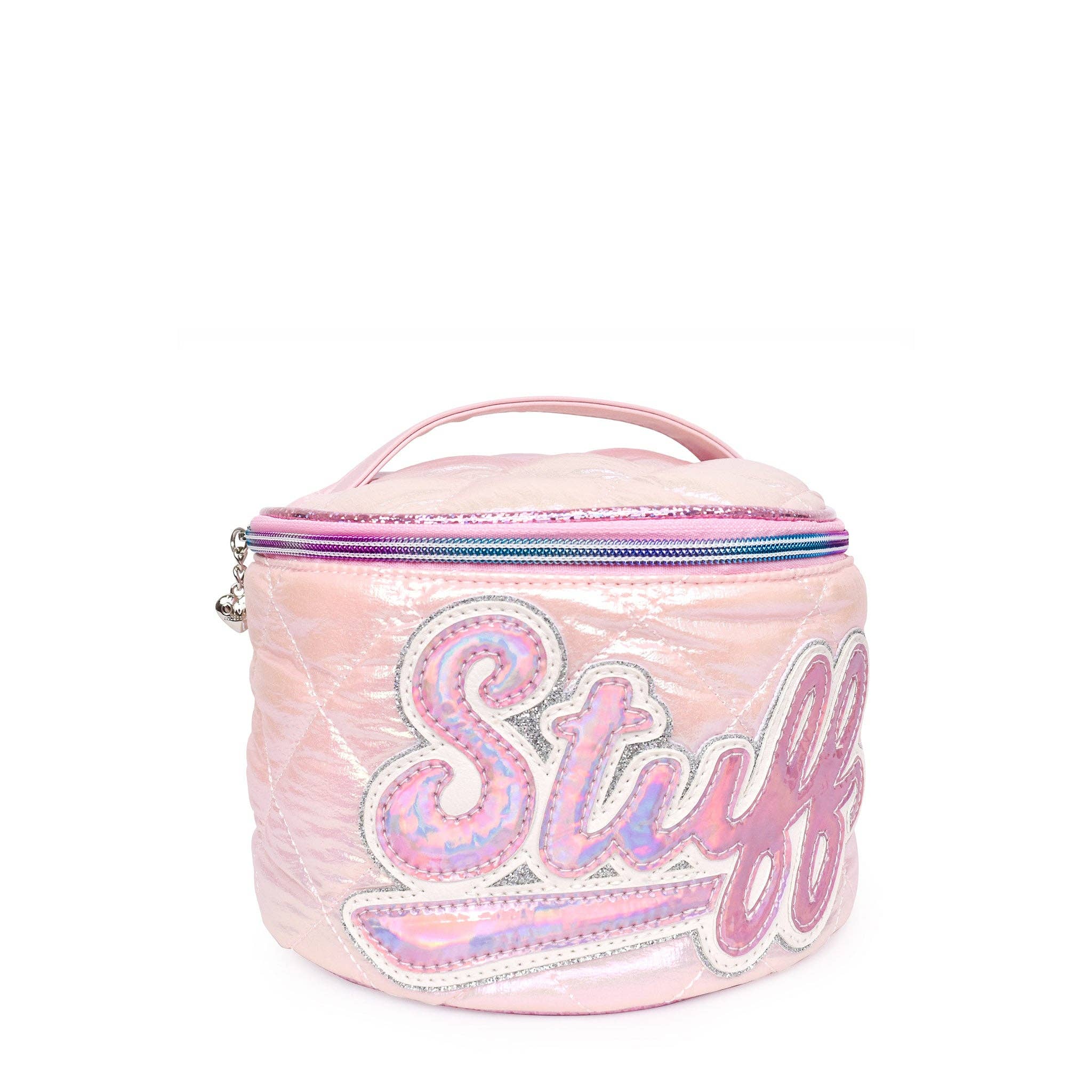 'Stuff' Metallic Puffer Round Glam Bag