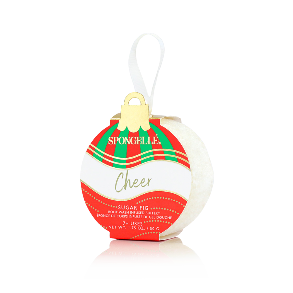 Spongelle Sugar Fig Holiday Ornament Buffer - Cheer