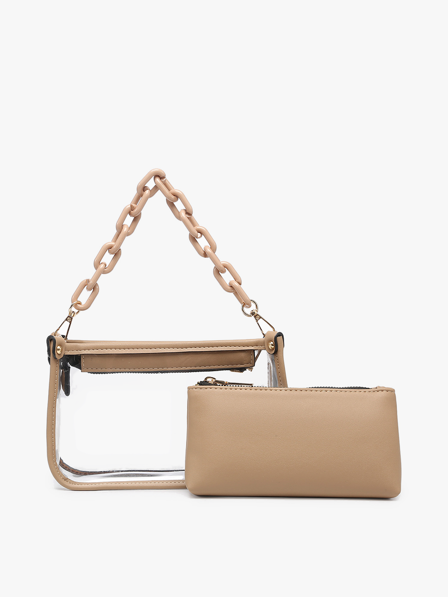 Jessica Clear Crossbody w/ Chain - Holographic