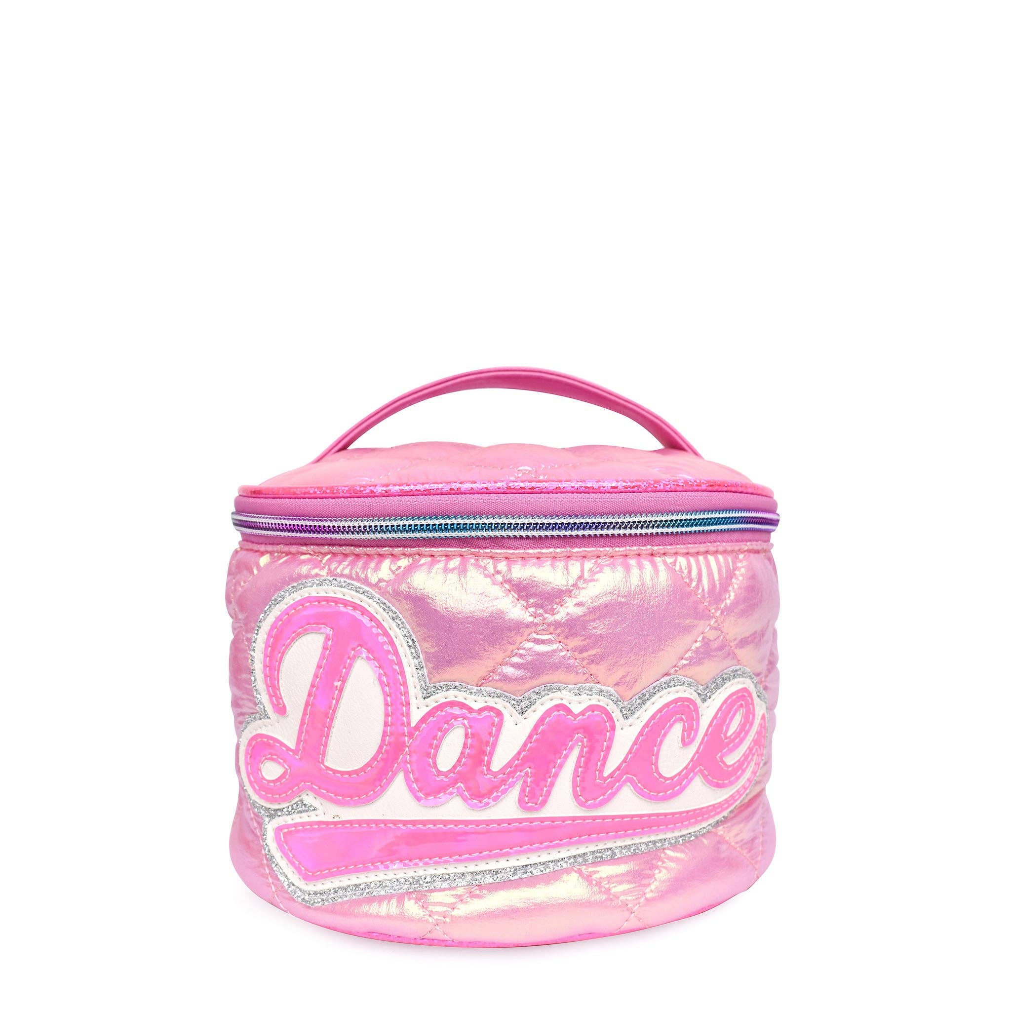 'Dance' Quilted Metallic Puffer Round Glam Bag