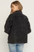 Entro Turn it Up Jacket - Ash Black, long sleeve, button down, pockets, collared