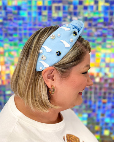 Cora's Den North Carolina Headband - Light Blue