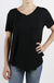 Grace & Lace Perfect Pocket Tee - Black, short sleeve, v-neck, front pocket, plus size