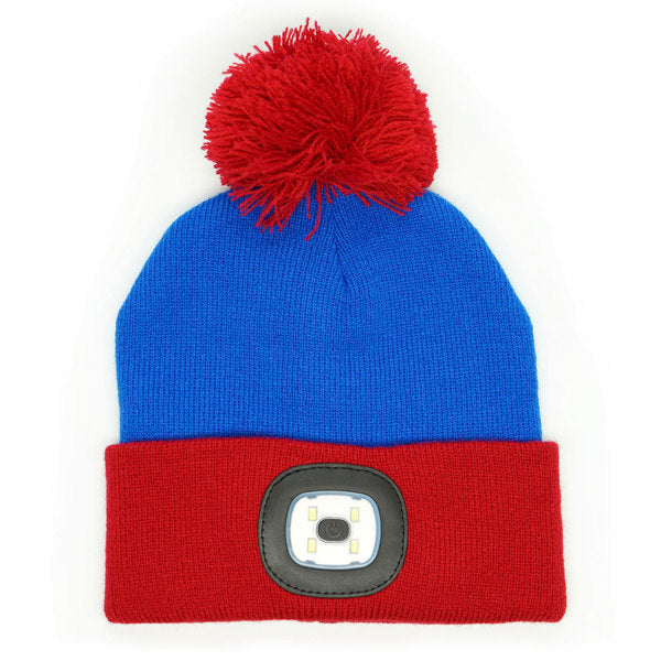 Night Scope Kid's Rechargeable Led Beanie - Blue