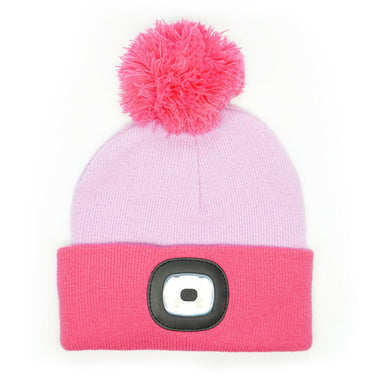 Night Scope Kid's Rechargeable Led Beanie - Pink
