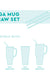 Swig Reusable Straw Set for Mega Mug- White/Aqua/Black