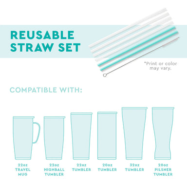 Swig Reusable Straw - Paradise/Hot Pink