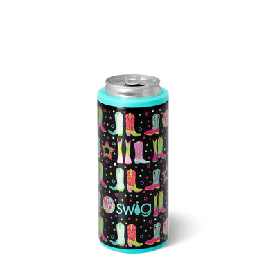 Swig 12oz Skinny Can Cooler - Disco Cowgirl