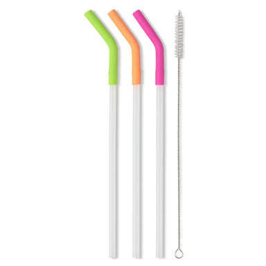 Swig Reusable Straw Set for Mega Mug- Neon Lime/Orange/Berry